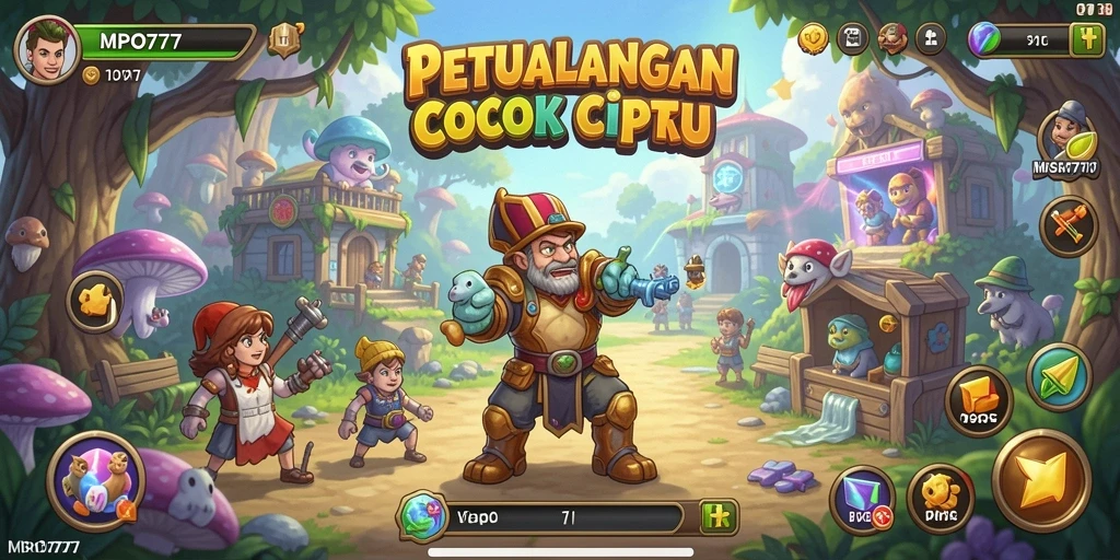 Tampilan gameplay MPO777 yang penuh warna dan seru.