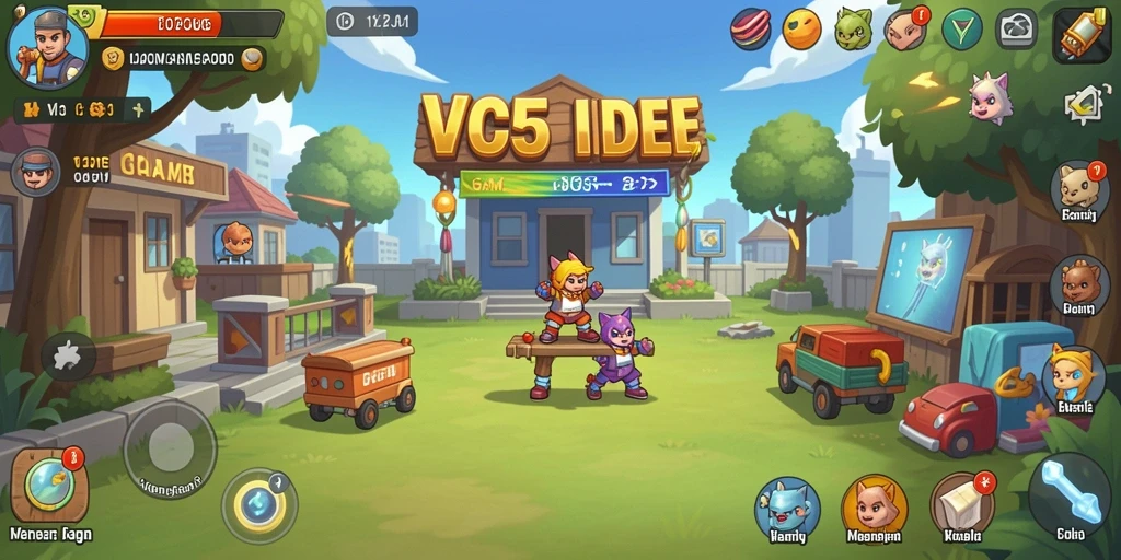 Screenshots menunjukkan gameplay VC55 yang menarik dan interaktif.