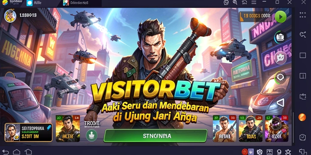 Menampilkan aksi mendebarkan dalam game VISITORBET.